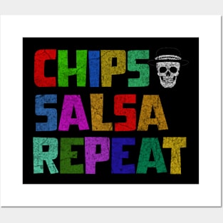 Chips salsa repeat, Cinco De Mayo, Fiesta de cinco de mayo design, Funny Cinco de Mayo, Cinco de Mayo Party, Cinco de Mayo Gifts, Cinco de Mayo Gift Posters and Art